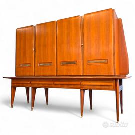 Paolo Buffa Highboard, Credenza con alzata anni 50