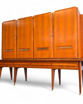 Paolo Buffa Highboard, Credenza con alzata anni 50