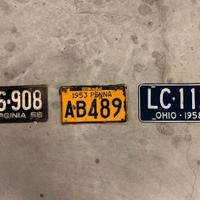 Targhe americane originali vintage 1953/1994