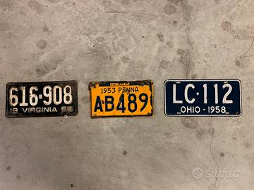 Targhe americane originali vintage 1953/1994