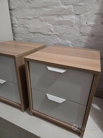 Coppia Comodini IKEA Askvoll - Rovere e bianco