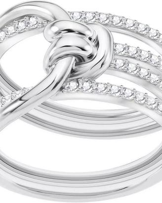 Anello Swarovski Fascia Argento Nodo d'Amore 12