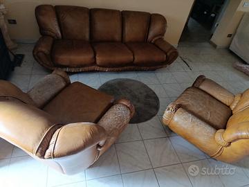 Divano vintage in pelle 