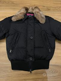 Piumino nero piuma d’oca e pelo di coniglio MAUI