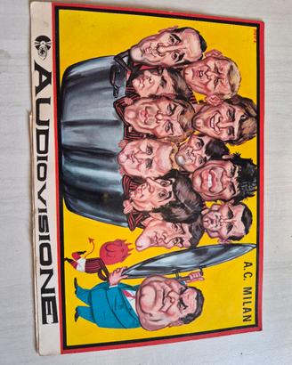 Raro Vinile 45 Giri + Cartolina Milan Anni 70