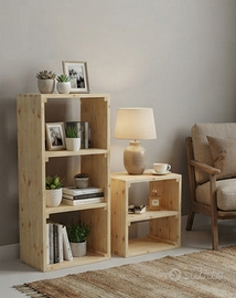no ikea espositore legno scarpe borse allestimento