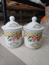 Coppia barattoli in ceramica