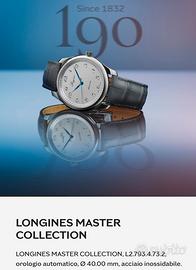 Longines master collection nuovo con pellicole