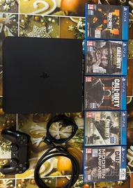 PS4 Slim 500 Gb + 5 giochi (COD)+ controller