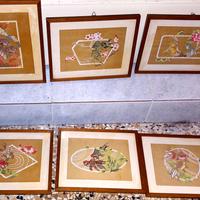 Set di sei stampe artistiche incorniciate