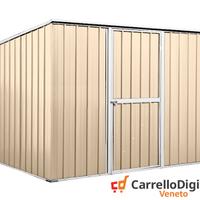 Casetta box giardino Acciaio 260x185cm beige