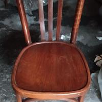 5 Sedie Vintage in Legno Curvato Stile Thonet