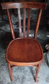 5 Sedie Vintage in Legno Curvato Stile Thonet