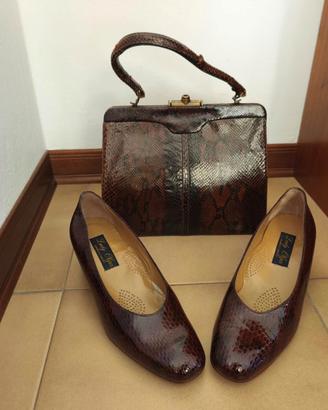 Scarpe e borsa in pitone