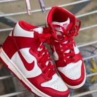NIKE DUNK HIGT ROSSE