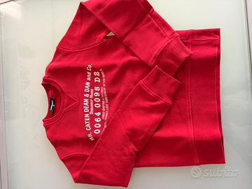 Felpa ragazzo colore rosso 10 anni