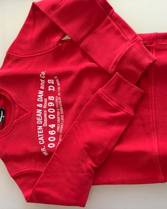 Felpa ragazzo colore rosso 10 anni