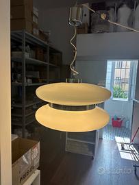 Lampadario Vintage Space Age Anni '70 in Vetro