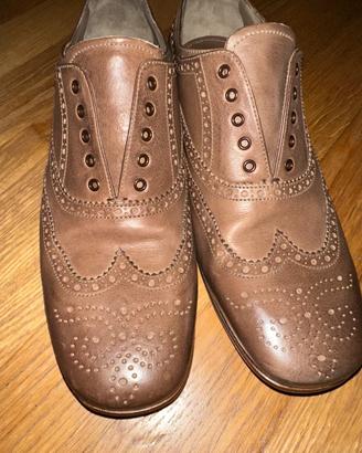 Prada scarpe in pelle suola in cuoio