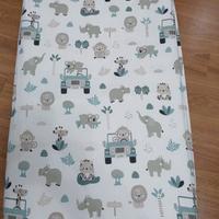 Materasso per lettino 60x120cm con fantasia Safari