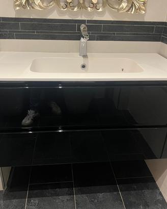 MOBILE DA BAGNO ARCA TOUCH SOSPESO NERO LACCATO
