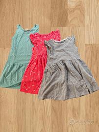 Lotto 3 vestitini bambina H&M 110/116 (4-6 anni)