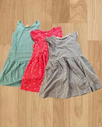 Lotto 3 vestitini bambina H&M 110/116 (4-6 anni)