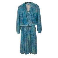 Abito vintage tuchese blu 