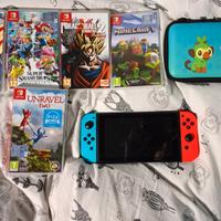 Nintendo Switch + Giochi inclusi+ porta switch