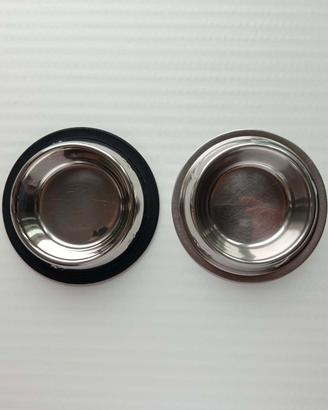 Set di 2 ciotole per gatti/cani, in acciaio inox