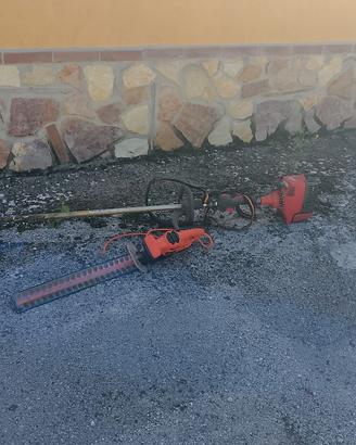 Decespugliatore a scoppio più taglia siepi a batte