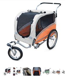 rimorchio per cani da bicicletta