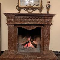 Cornice camino marmo rosso imperiale