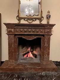 Cornice camino marmo rosso imperiale