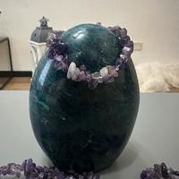 Braccialetto chips Ametista elastico