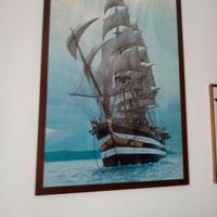 Poster incorniciato della nave Amerigo Vespucci