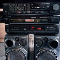 Impianto stereo philips con casse pioneer