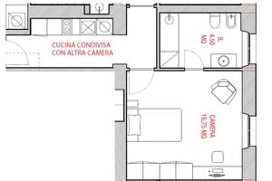 Camera singola con bagno indipendente Mai abitato