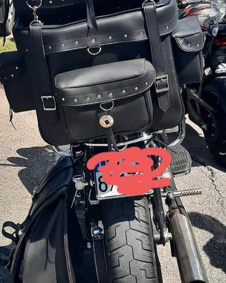 borsa cuoio da viaggio per harley o custom