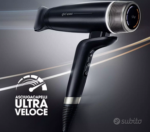 NUOVO GHD SPEED PHON A IONI NERO OPACO + ACCESSORI