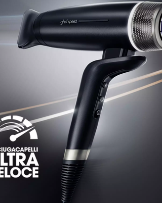 NUOVO GHD SPEED PHON A IONI NERO OPACO + ACCESSORI