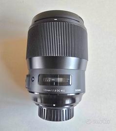 Obiettivo Sigma ART 135 f1.8 attacco Nikon