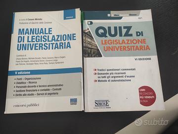 Manuale di Legislazione universitaria+ quiz