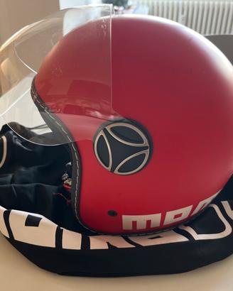 Casco Jet Baby Momo Design rosso opaco