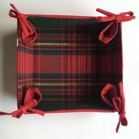 Cestino Portapane di Natale in Cotone Double Face