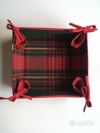 Cestino Portapane di Natale in Cotone Double Face