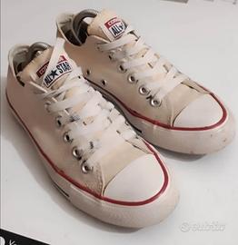 Converse All Star basse bianche 37,5
