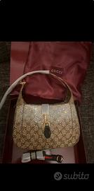 Borsa strass gucci elegante sera logo marrone