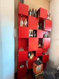Libreria Roche Bobois originale – laccata rossa