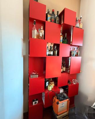 Libreria Roche Bobois originale – laccata rossa